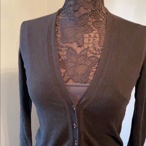 Ann Taylor black button up cardigan size small